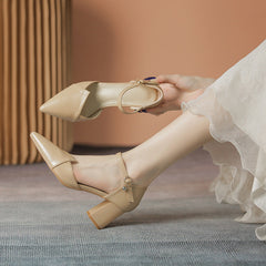 Women's Korean Style Fairy Mid Chunky Heels