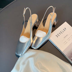 Women's For French Style Temperament Commuter Closed Toe Heels