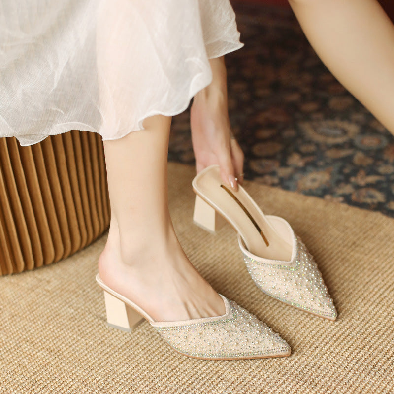 Women's Fairy Thick Pointed High Fashion Heels