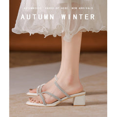 Women's Temperament Fairy Sandals, Chunky Outdoor All-matching Heels