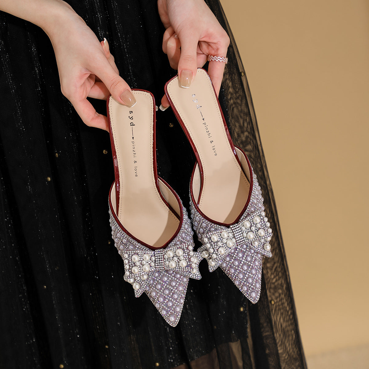 Women's Summer Including Refined French Style Bow Heels