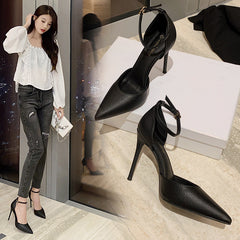 Women's Strap Closed Fashion Simple Korean Style Heels