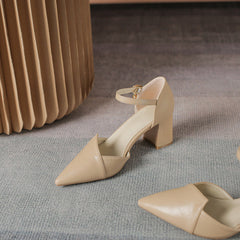 Women's Korean Style Fairy Mid Chunky Heels