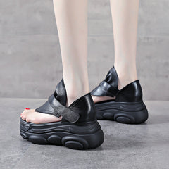 Versatile Women's Sponge Cake Thick-soled Flip-flops Heels