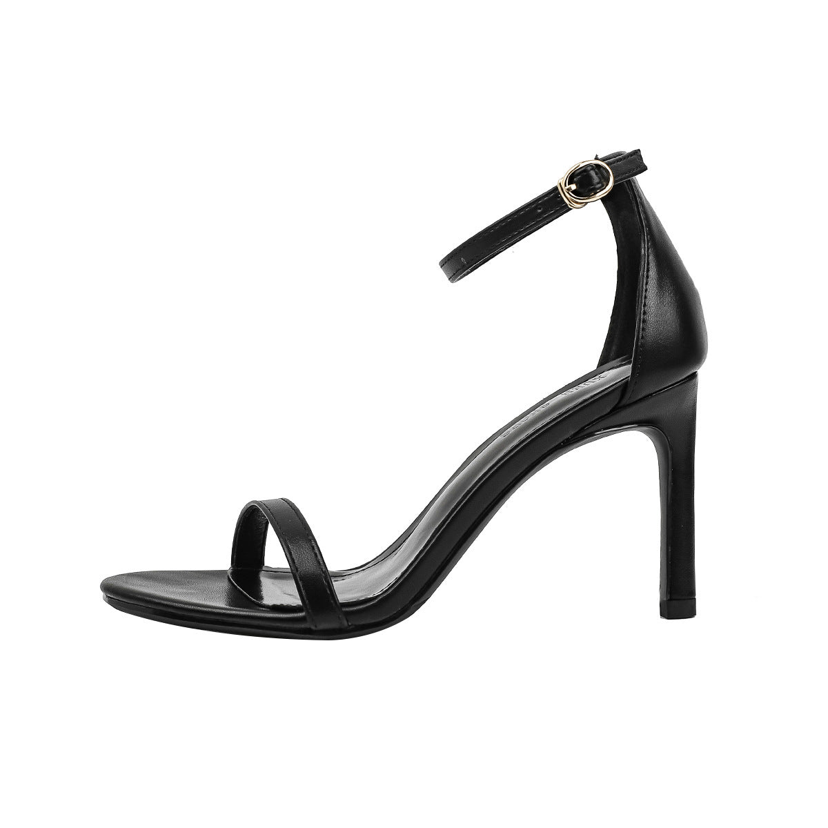 Women's Summer Black Strip Stiletto Sexy Niche Fairy Heels