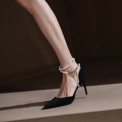 Women's Summer Sexy Stiletto Pointed Toe Buckle Strap Heels