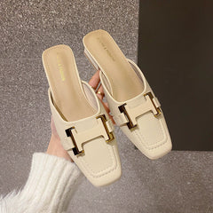 Women's Toe Half Outer Wear Summer Muler Heels