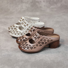 Women's Wear Summer Mid Soft Bottom Ethnic Heels