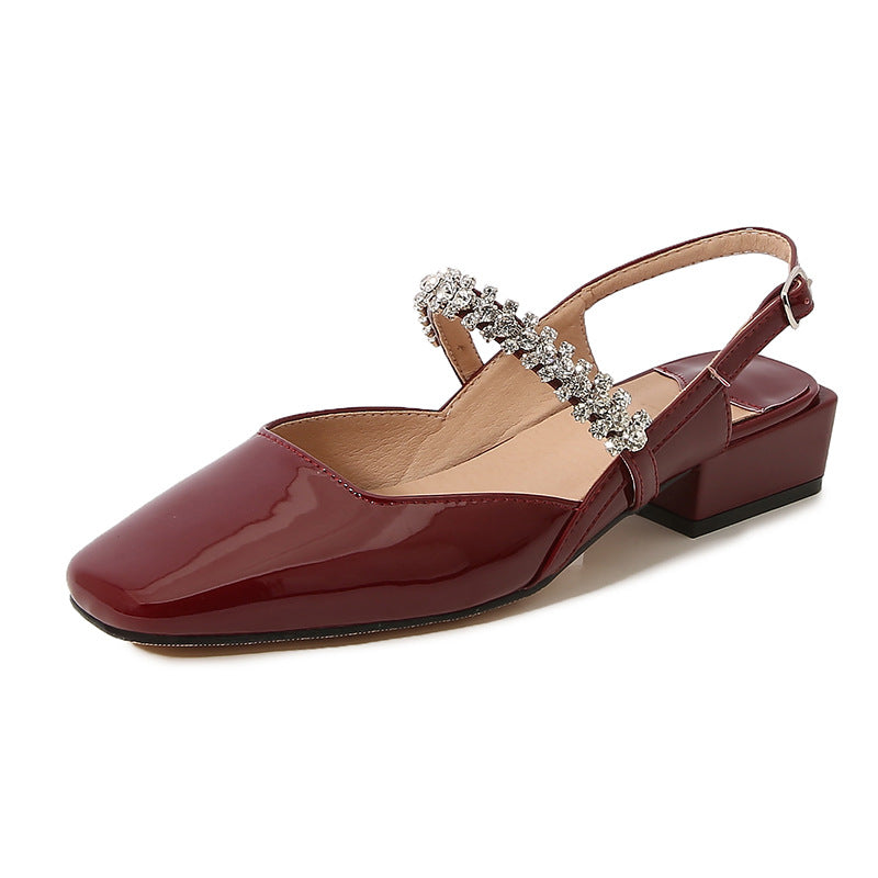 Women's Large Size Closed Toe Summer Chunky Heels