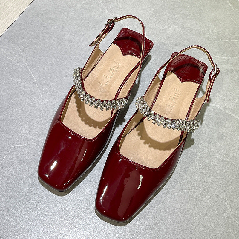 Women's Large Size Closed Toe Summer Chunky Heels
