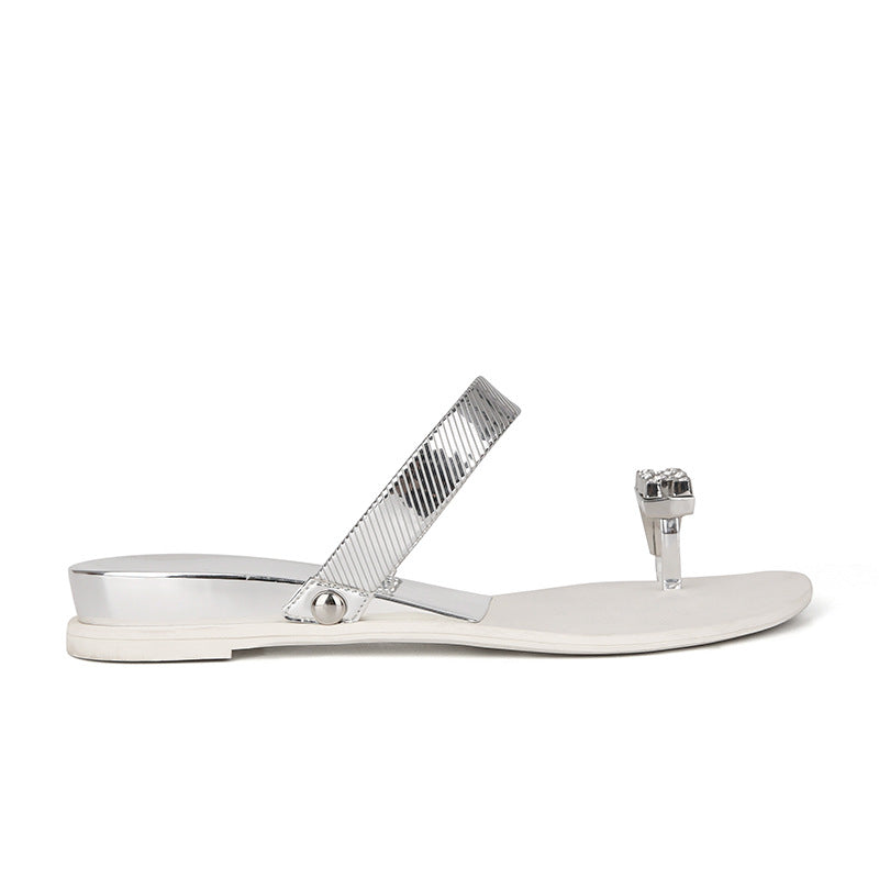 Women's Second Generation ~ Rhinestone Wedge Toe Covering Slippers