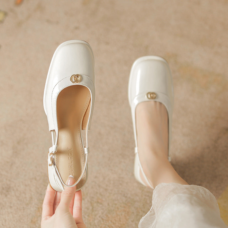 Women's Jane Classic Style Low-cut Chunky Sandals