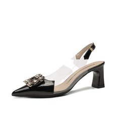 Women's Back Empty Closed Toe Spring Festival Heels