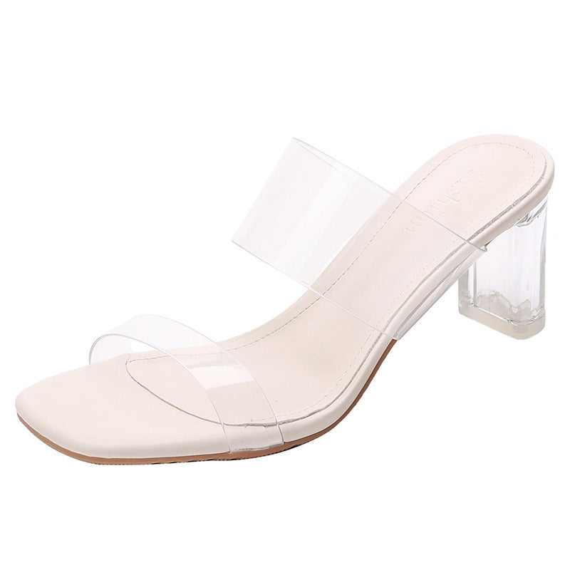 Unique Women's Authentic Sheepskin Crystal High Heels
