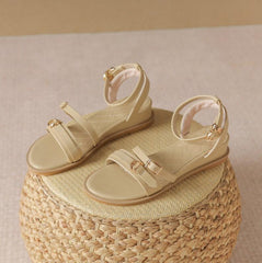 Petite Ankle Strap Wedge Sandals For Small Feet Girls GS346