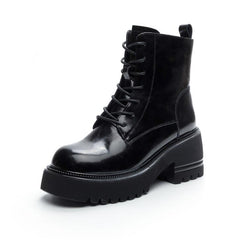 Petite Block Heel Zipper Ankle Boots AP168