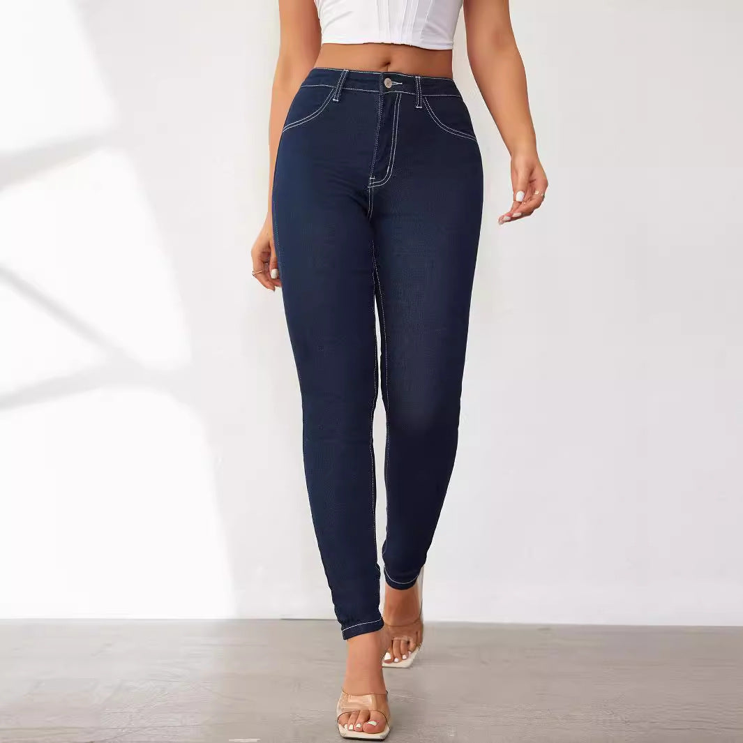 Petite Denim Pencil Pants PCS12