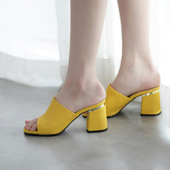 Petite Peep Toe Slip On Sandals GS78
