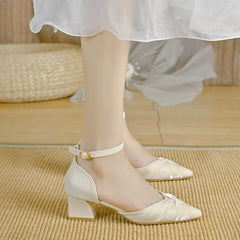 Petite Pointy Ankle Strap Sandals For Women FS51