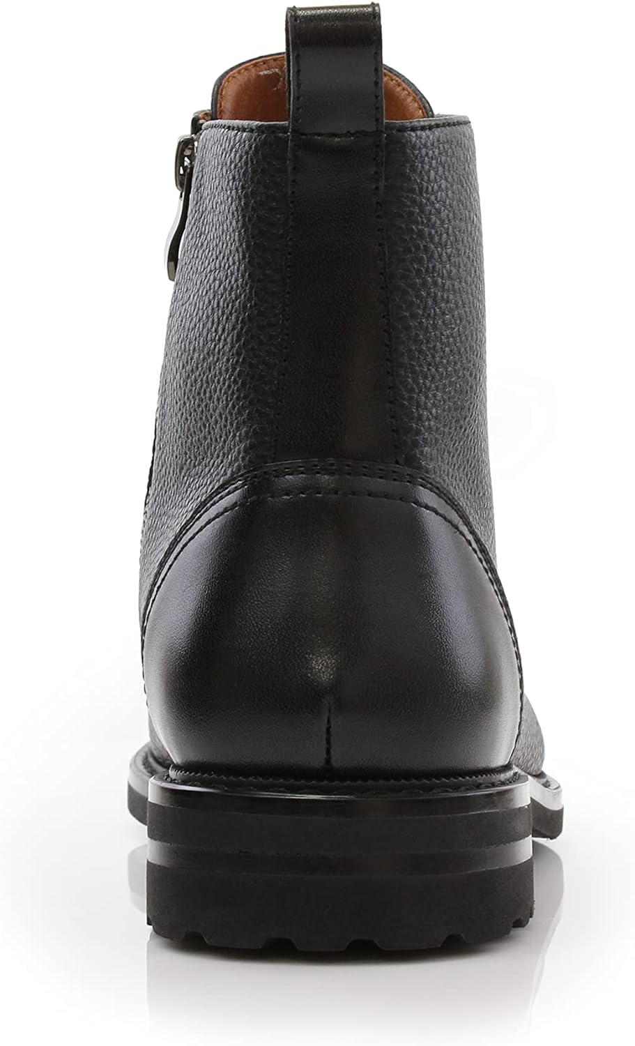 Men's Vegan Leather Grey Lace Up Ankle Dress Boots