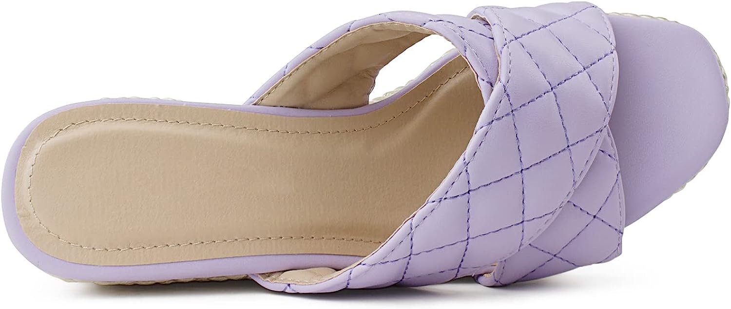 Braided Pink Open Toe Wedge Sandals