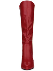 Red Destiny Black Zipper Knee High Boots