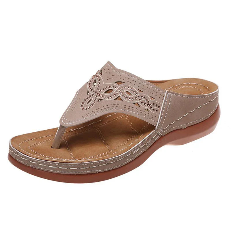 Clip Toe Wedge Sandals Women 2024 Summer Thick Platform Beach Sandals Woman Plus Size 44 Low Heels Gladiator Sandalias De Mujer