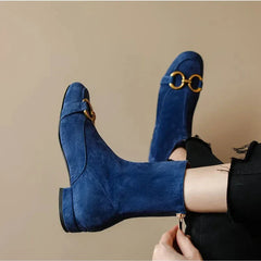 Filipa Horsebit Suede Ankle Boots