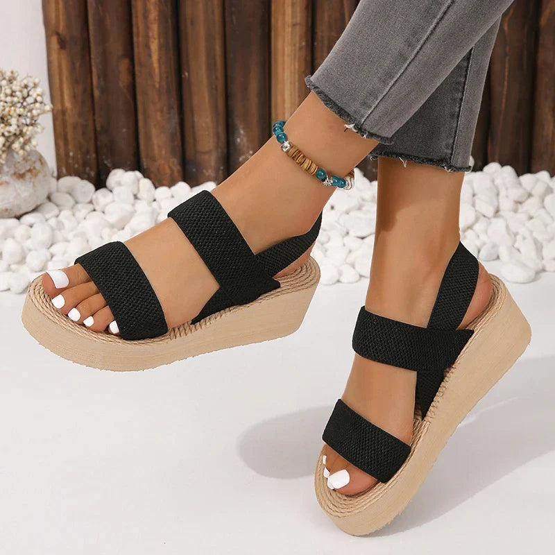 2024 New Hot Fashion Summer Women's Wedge Heel Sandals Lightweight and Comfortable Platform Woman Slippers Simple Ladies Shoes