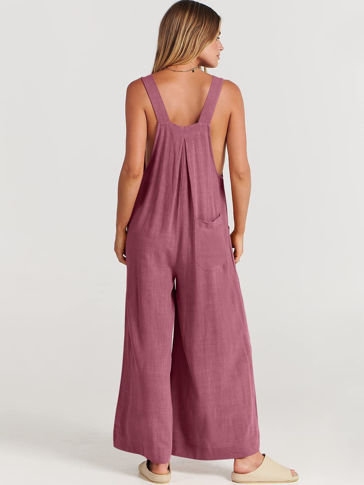 ROSA - SLEEVELESS JUMPSUIT WITH WIDE LEGS