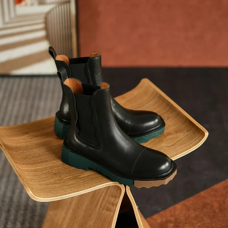 Albertina Genuine Leather Chelsea Boots