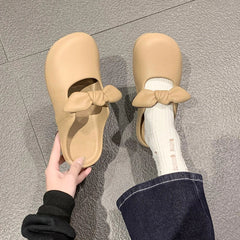 New Women's Slippers Home Bow Designer Shoes Girls Trend Sandals Summer Beach Cute Mules Fashion Indoor Platform Slides Flats