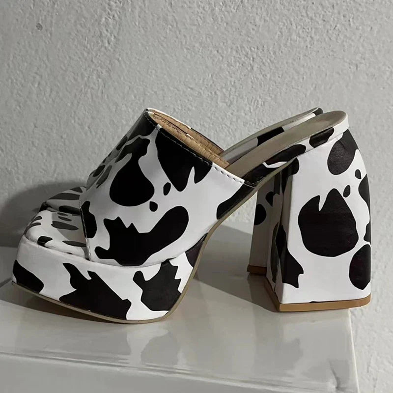 Chunky Platform High Heels Sandals Women Summer Thick Heeled Beach Slippers Woman Plus Size 43 Outdoor Slides Flip Flops