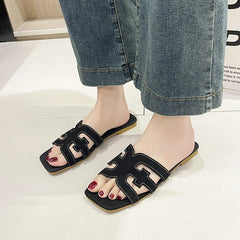 2024 New Summer Slippers Women Flat Fashion Outdoor Beach Flip Flops Female Sandals Trend Brand Design Slides Shoes for Woman