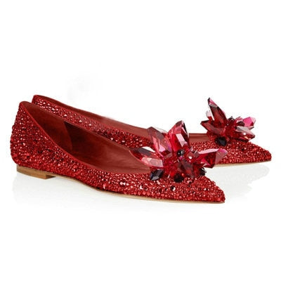 Cinderella Shoes Rhinestone High Heels Women Pumps Pointed toe Woman Crystal Party Wedding Shoes 5cm/7cm/9cm