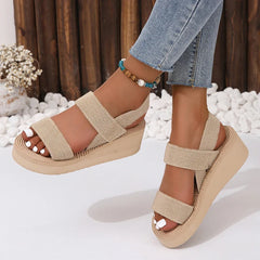 2024 New Hot Fashion Summer Women's Wedge Heel Sandals Lightweight and Comfortable Platform Woman Slippers Simple Ladies Shoes