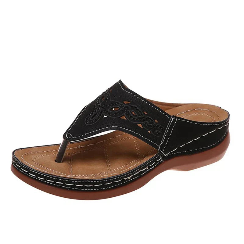 Clip Toe Wedge Sandals Women 2024 Summer Thick Platform Beach Sandals Woman Plus Size 44 Low Heels Gladiator Sandalias De Mujer