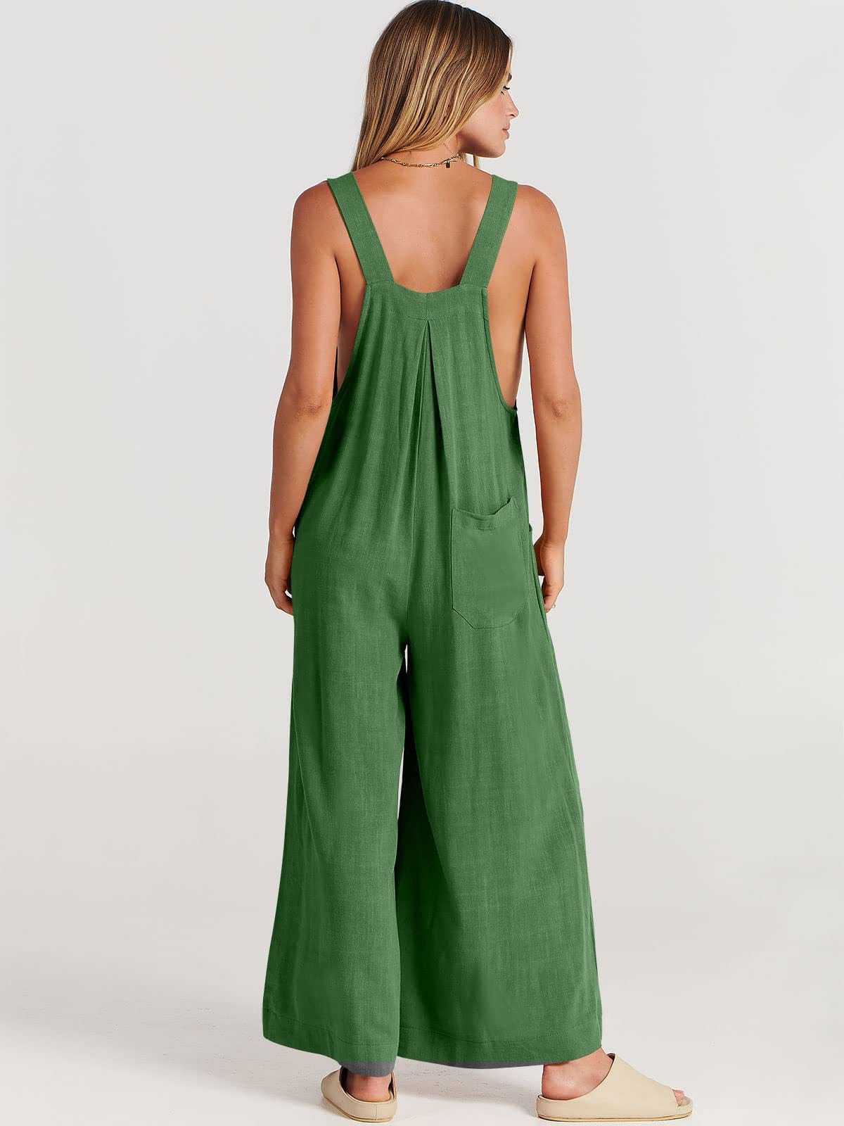 ROSA - SLEEVELESS JUMPSUIT WITH WIDE LEGS