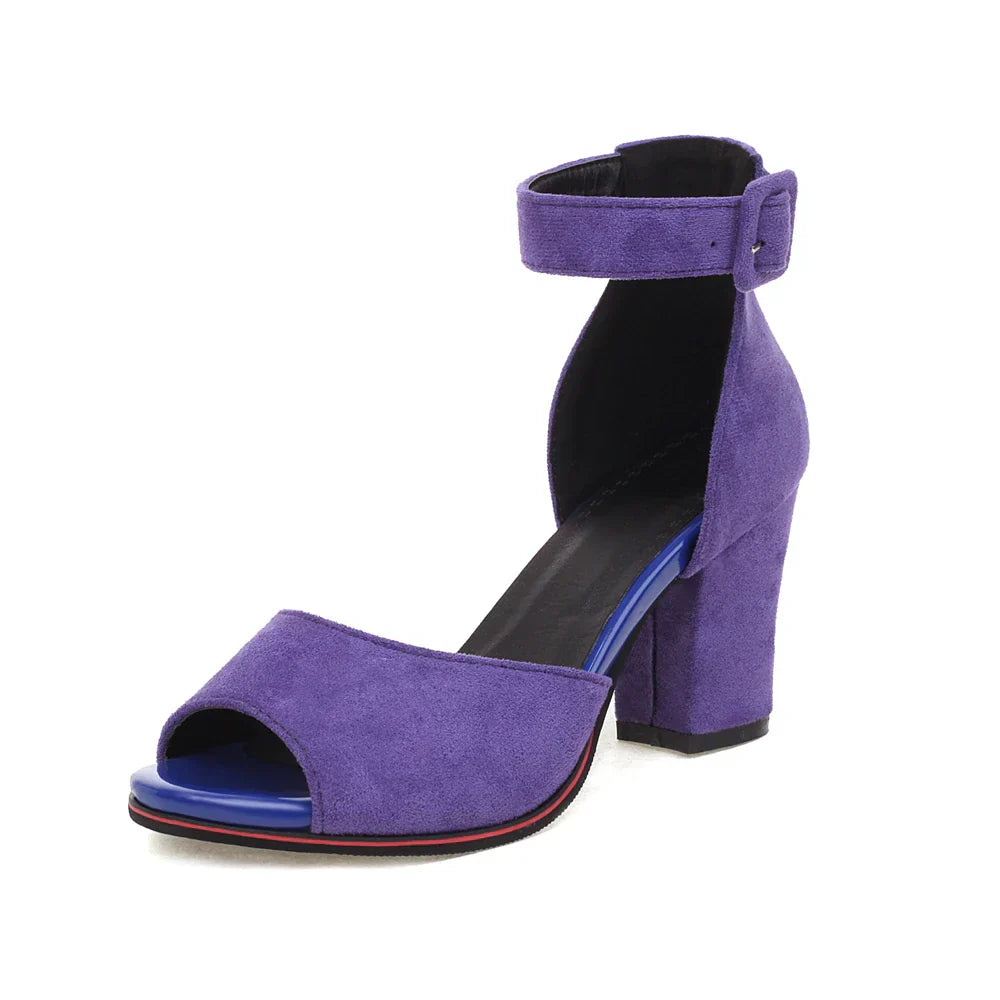 Alison Hayesâ„?Suede Peep Toe Heels