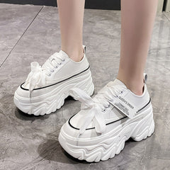 Chunky Platform Sneakers for Women High Heels Thick Bottom Vulcanize Shoes Woman Spring Autumn Increase Casual Shoes