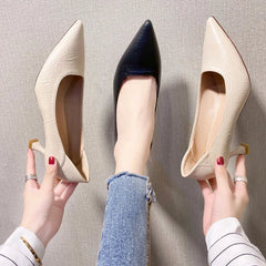 Hot Fashion New Nude Pumps for Women High Heel Shoes Female Fashion Patent Leather Sexy Pointed Toe Thin Heel Woman Shoes 2024