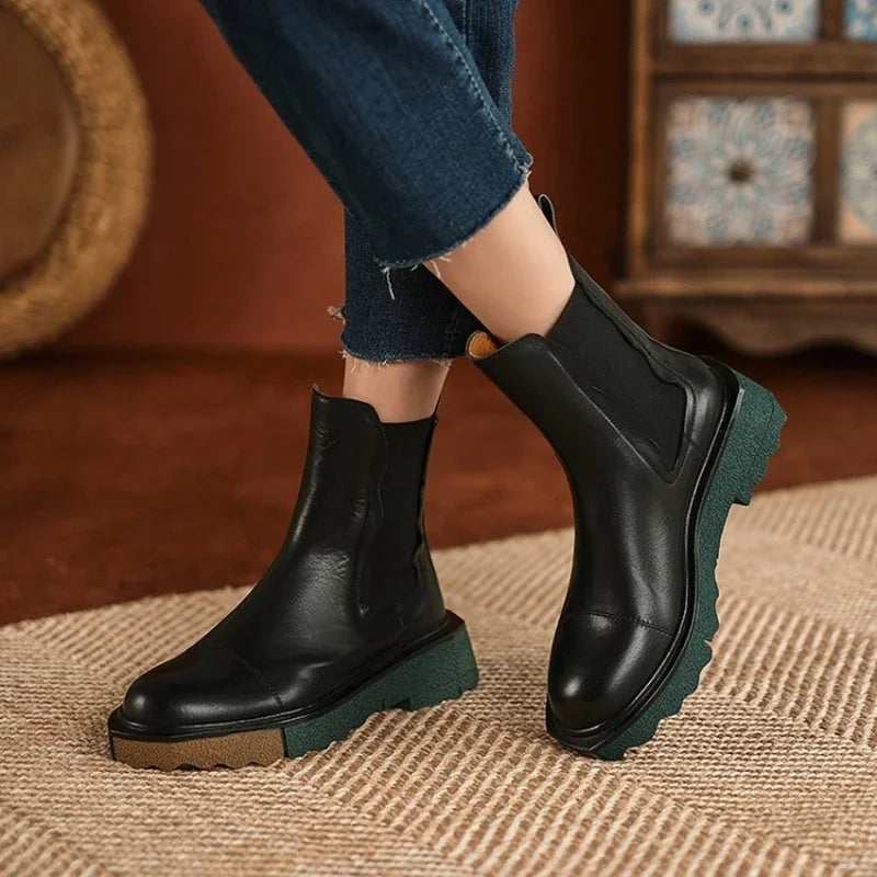 Albertina Genuine Leather Chelsea Boots