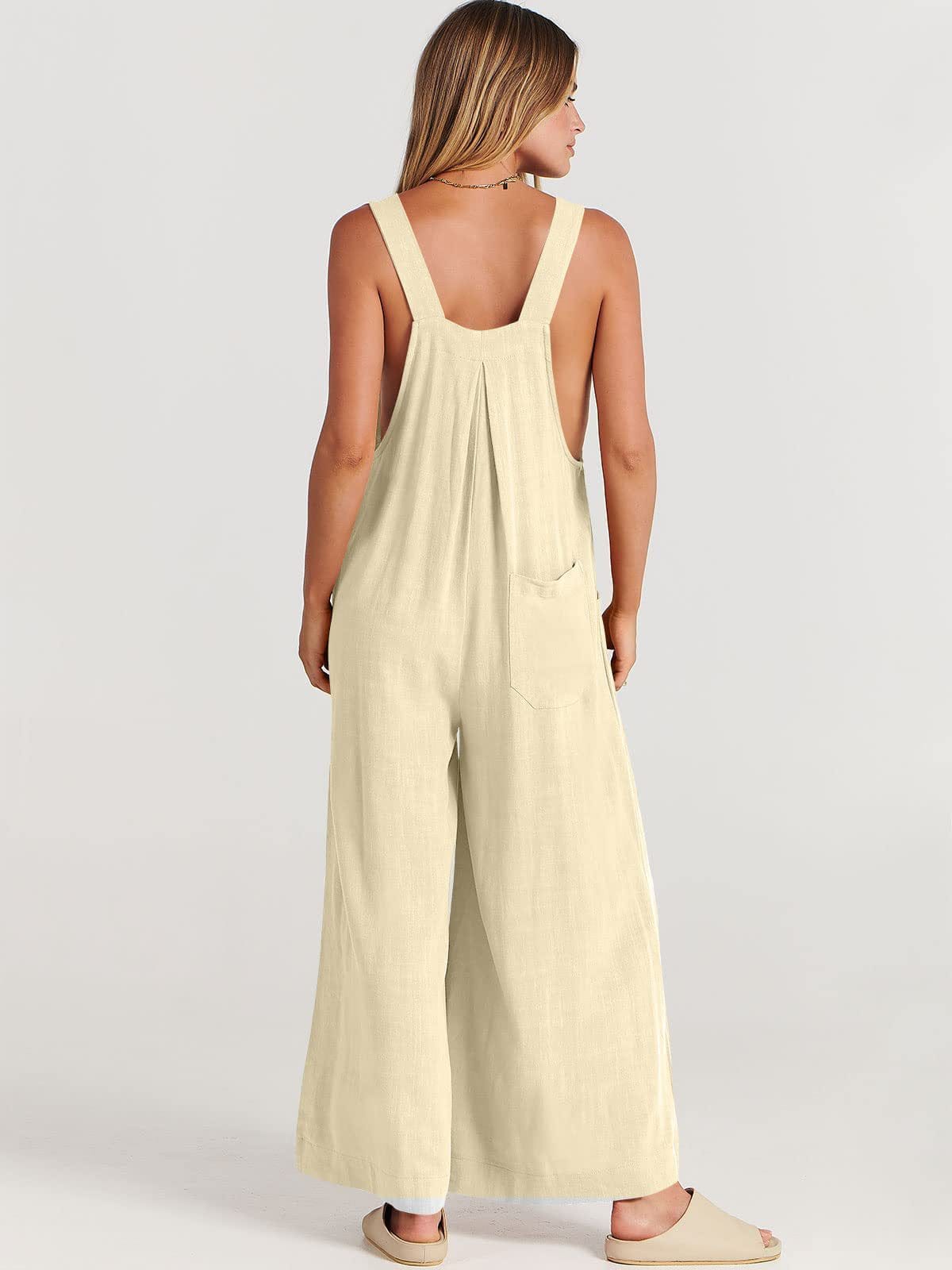 ROSA - SLEEVELESS JUMPSUIT WITH WIDE LEGS