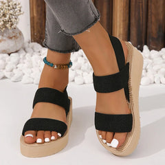 2024 New Hot Fashion Summer Women's Wedge Heel Sandals Lightweight and Comfortable Platform Woman Slippers Simple Ladies Shoes