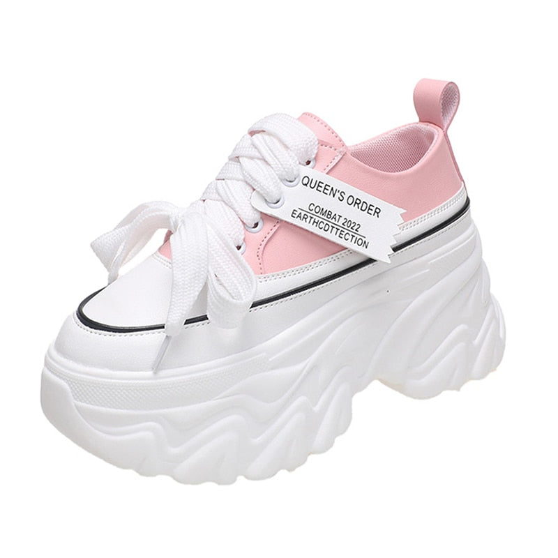 Chunky Platform Sneakers for Women High Heels Thick Bottom Vulcanize Shoes Woman Spring Autumn Increase Casual Shoes