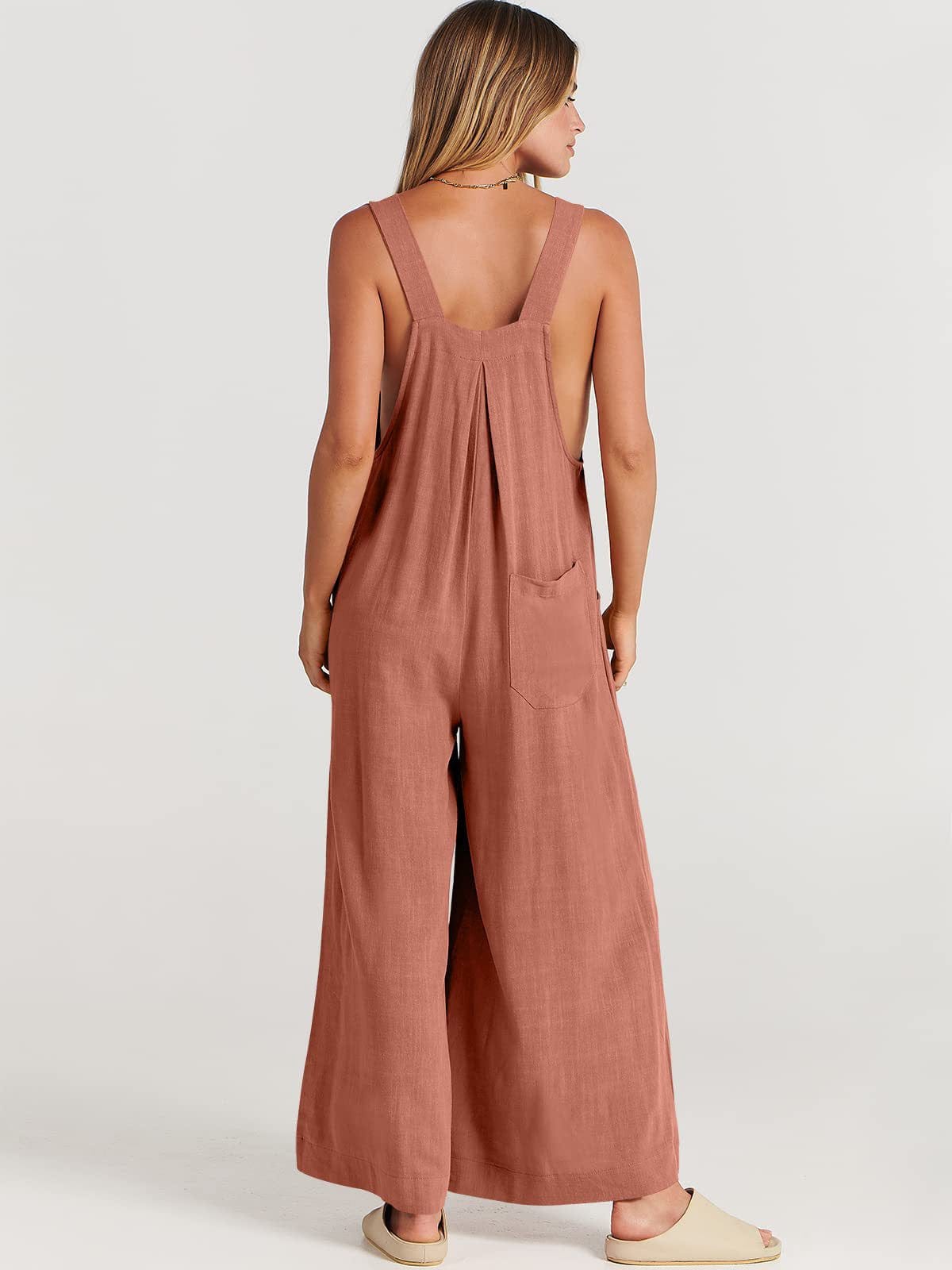 ROSA - SLEEVELESS JUMPSUIT WITH WIDE LEGS