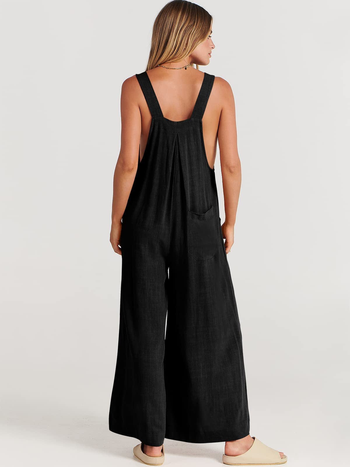 ROSA - SLEEVELESS JUMPSUIT WITH WIDE LEGS