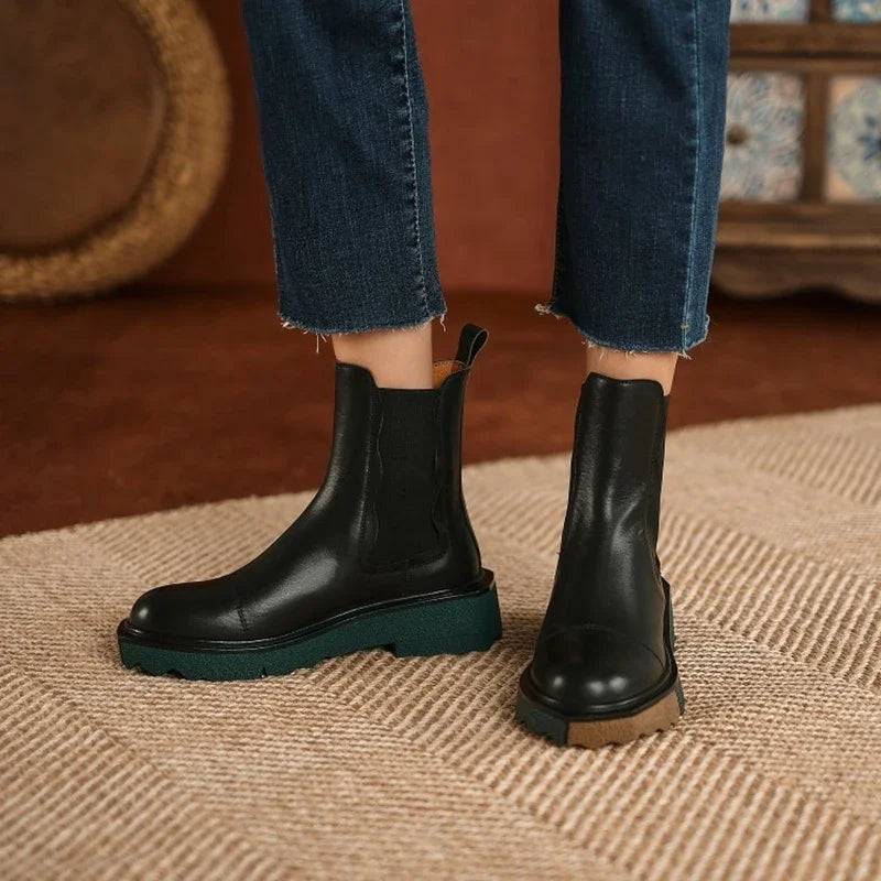 Albertina Genuine Leather Chelsea Boots