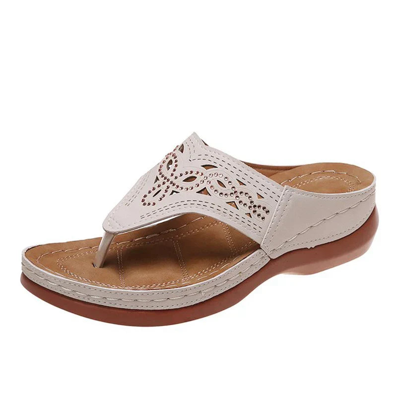 Clip Toe Wedge Sandals Women 2024 Summer Thick Platform Beach Sandals Woman Plus Size 44 Low Heels Gladiator Sandalias De Mujer