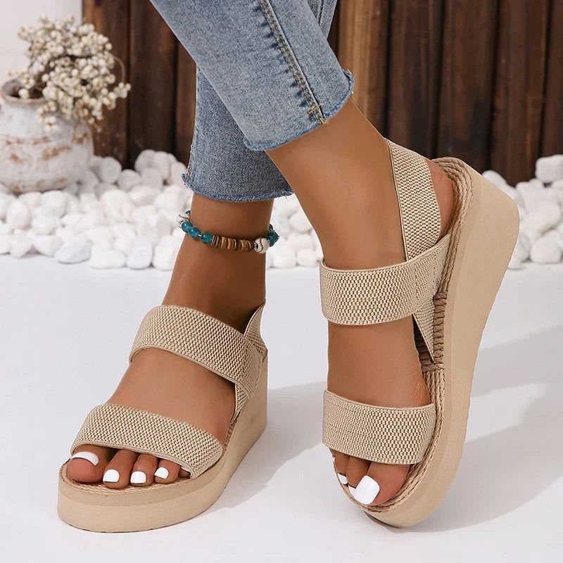 2024 New Hot Fashion Summer Women's Wedge Heel Sandals Lightweight and Comfortable Platform Woman Slippers Simple Ladies Shoes